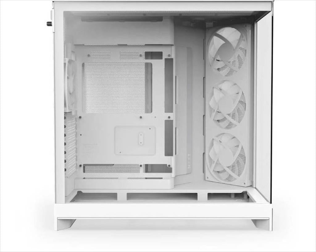 CASE NZXT ATX Mid-Tower H9 FLOW RGB (2025) w/2xWINDOWS + Top MESH, F420 RGB Core single-frame fan,F120Q (CV) fan, USB-C 3.2, 2xUSB-A 3.2, White CM-H92FW-R1