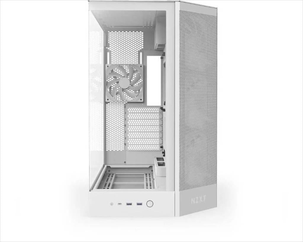 CASE NZXT ATX Mid-Tower H9 FLOW RGB (2025) w/2xWINDOWS + Top MESH, F420 RGB Core single-frame fan,F120Q (CV) fan, USB-C 3.2, 2xUSB-A 3.2, White CM-H92FW-R1