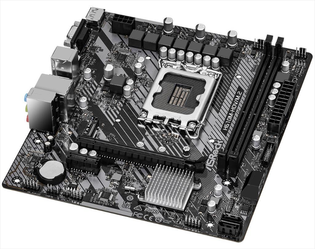MB 1700 H610M-HDV/M.2 R2.0 ASROCK, 2xDDR4 3200MHz, M.2, VGA,HDMI, DP PCIex16 4.0, 1xPCIex1 3.0, 4xSATAIII, 2xUSB3.2Gen1, Gigabit LAN