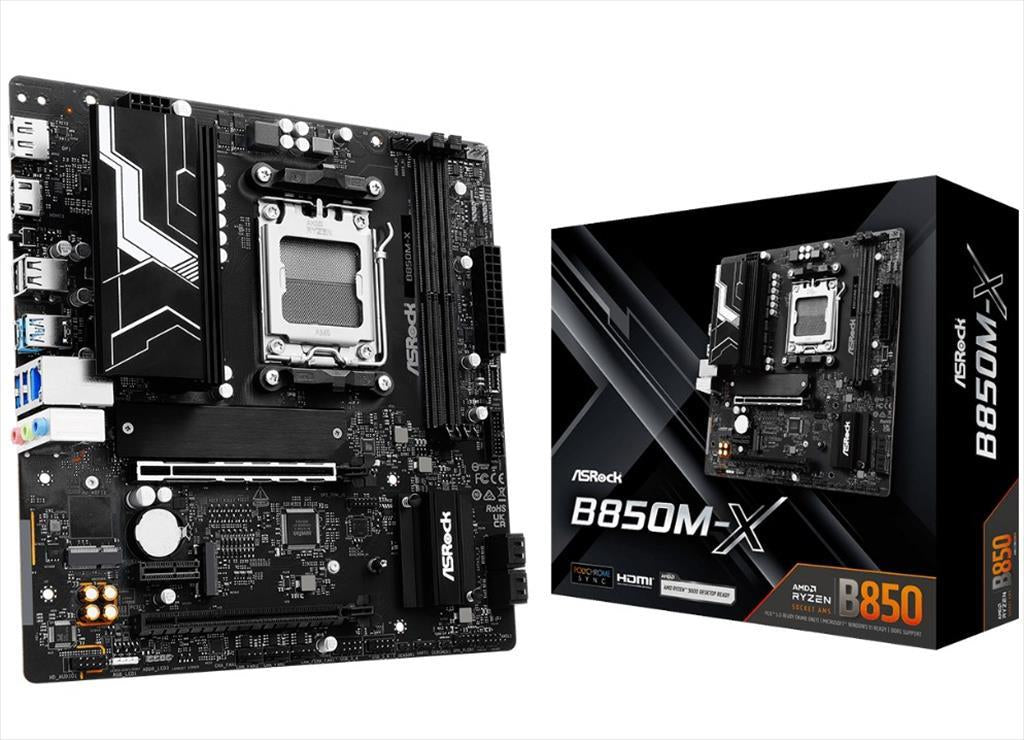 MB AM5 B850M-X ASROCK 2xDDR5 8200Mhz (O.C), HDMI, DP,  PCI-Ex16 4.0, 1xPCI-Ex4 4.0, 1xPCI-Ex1 4.0, 2x M.2 , 4xSATAIII, 2.5G LAN