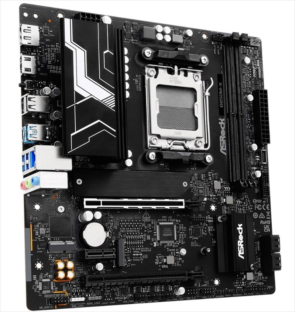 MB AM5 B850M-X ASROCK 2xDDR5 8200Mhz (O.C), HDMI, DP,  PCI-Ex16 4.0, 1xPCI-Ex4 4.0, 1xPCI-Ex1 4.0, 2x M.2 , 4xSATAIII, 2.5G LAN