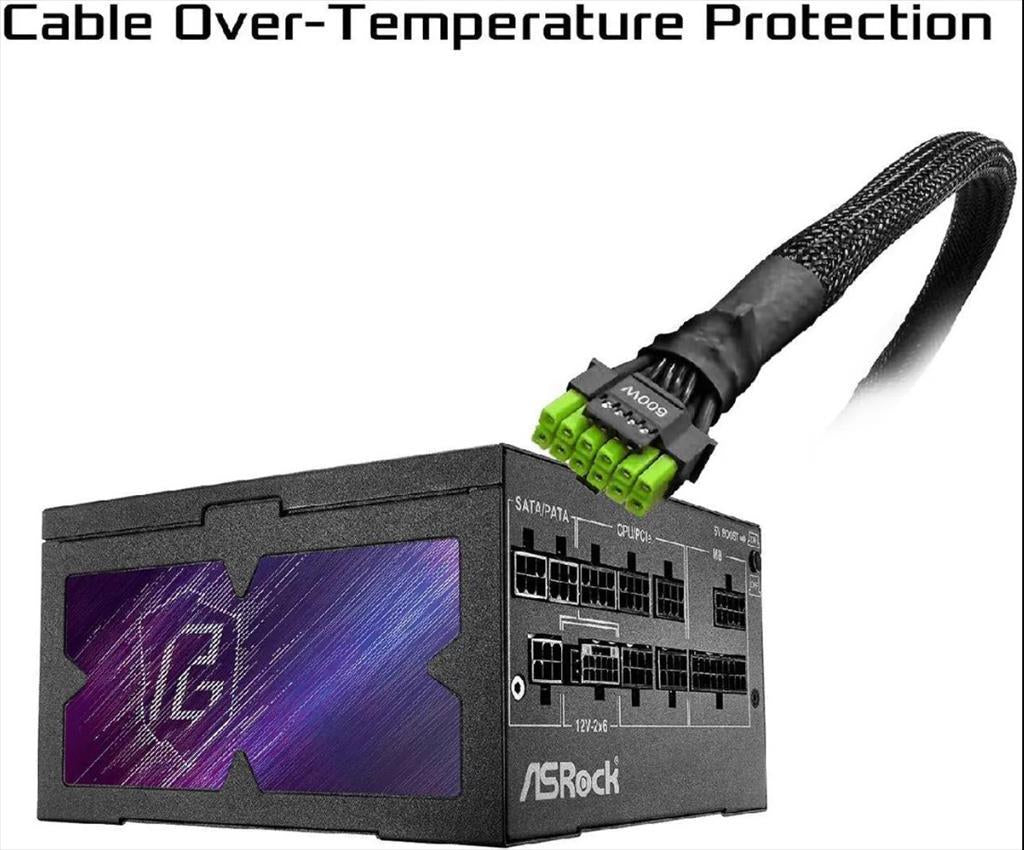 PSU 1000W ASROCK Phantom Gaming 80+ GOLD ATX 3.1& PCIe5.1,FULL-MODULAR, PG-1000G