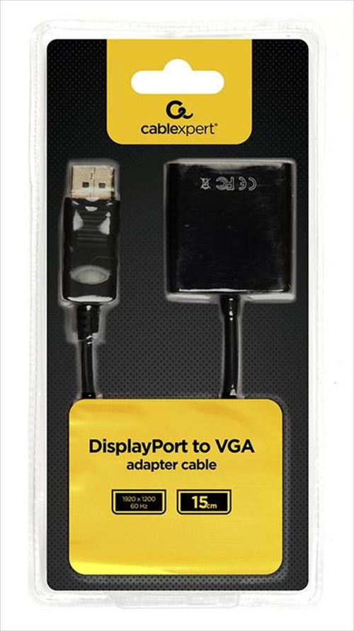 CONVERTOR DP (M) TO VGA (F) CABLEXPERT BLACK, AB-DPM-VGAF-02