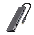 DOCKING STATION TYPE-C 5 in1, HDMI / 3x USB 3.1 / RJ45/ Type-C PD max 100W/  Card reader/CABLEXPERT/ Space gray/ A-CM-COMBO5-05