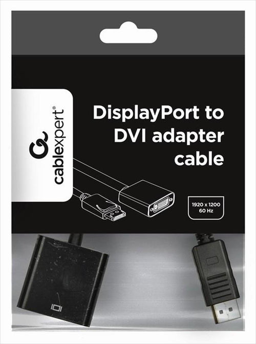 CONVERTOR DP (M) TO DVI (F) CABLEXPERT, BLACK, A-DPM-DVIF-002