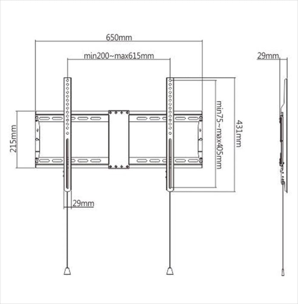 TV WALL MOUNT 37-80" 70kg  GEMBIRD, Fixed, WM-80F-01