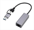 NET LAN USB TYPE-C/USB 3.2 10/100/1000 CABLEXPERT, Grey, A-USB3AC-LAN-01