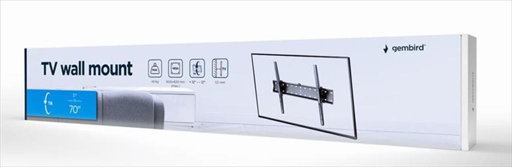 TV WALL MOUNT 37-70" 40kg  GEMBIRD, Fixed, WM-70T-02