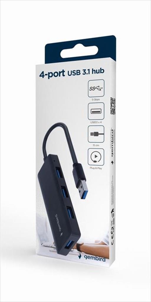 USB HUB 3.2 4PORT GEMBIRD (Gen.1), UHB-U3P4-03