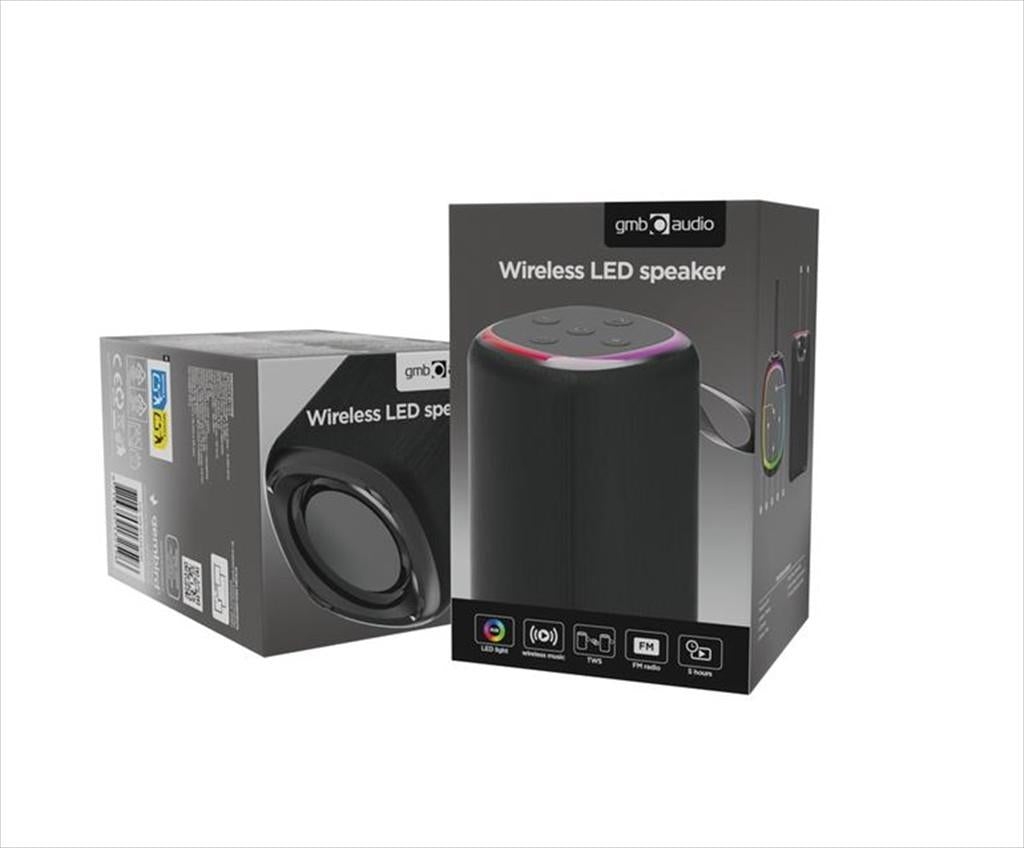 SPEAKERS BLUETOOTH GEMBIRD SPEAKER LED, 3W, USB Type-C, SPK-BT-LED-08S