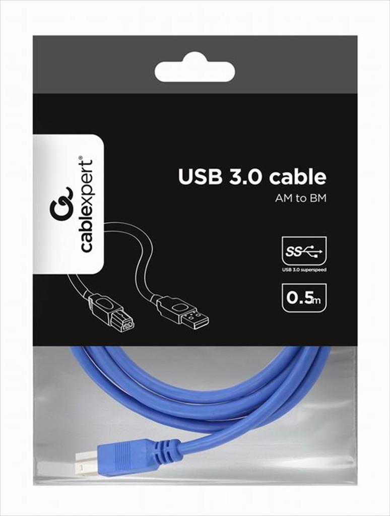 CABLES USB 3.0 AM-BM 0.5М CABLEXPERT, CCP-USB3-AMBM-6