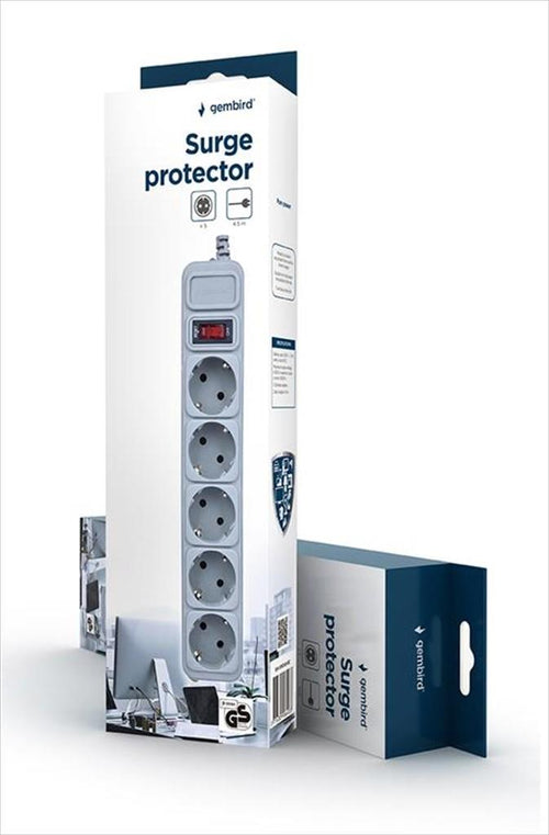 CABLES POWER EXTENSION GEMBIRD 4.5m 5xSHUKO surge protection, SPG3-B-15C