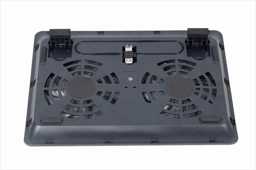 NOTEBOOK STAND COOLER GEMBIRD 15.6", 2x fans, Blue LED, USB, NBS-2F15-05