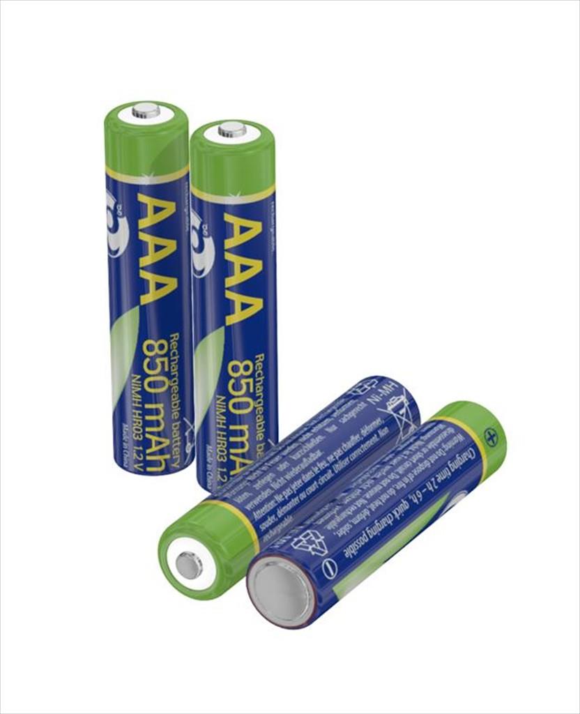 Battery GEMBIRD RECHARGEABLE, 4xAAA HR03, 850mAh, EG-BA-AAA8R4-01