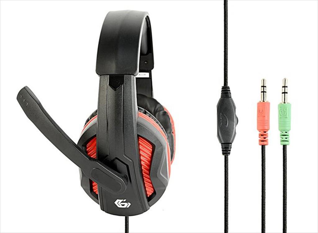 HEADPHONES GEMBIRD Gaming Black w/microphone 2x3,5mm, GHS-03