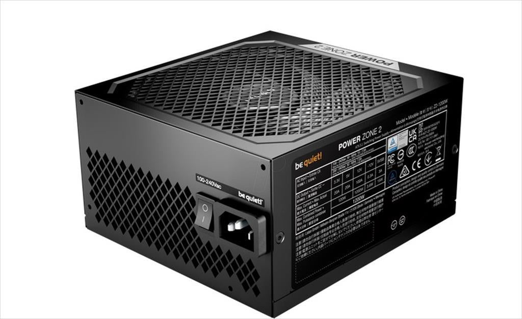 PSU 1200W BE QUIET! POWER ZONE 2 80 Plus PLATINUM FULL MODULAR, w/ 90° angled 12V-2x6, BP030EU