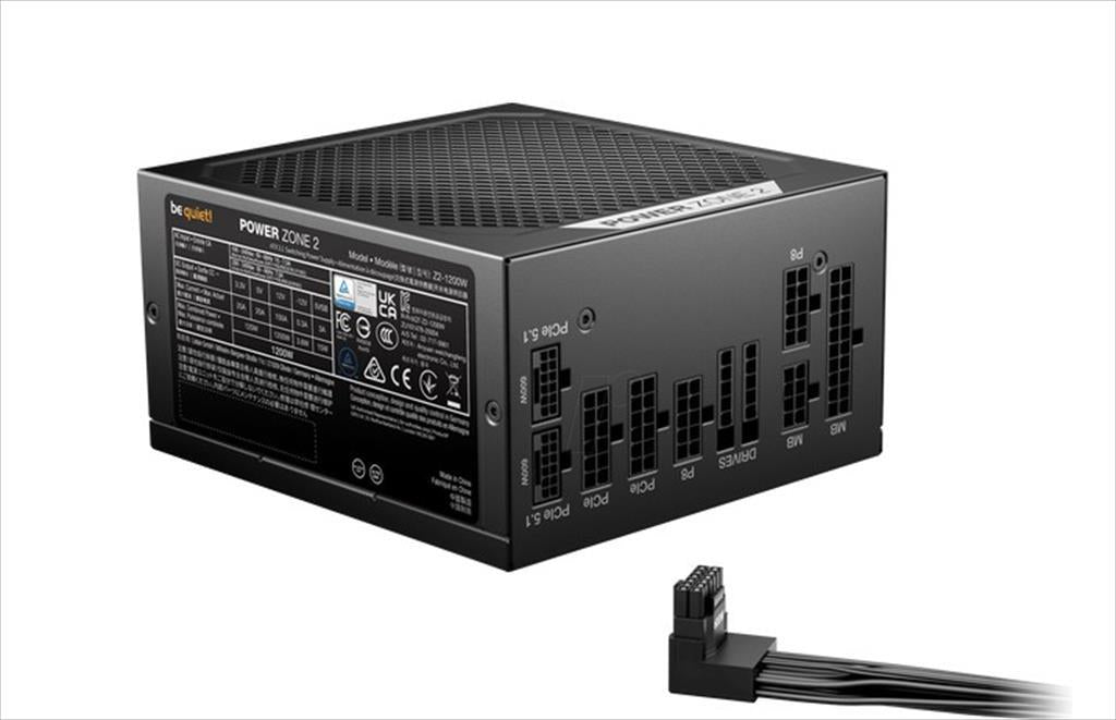 PSU 1200W BE QUIET! POWER ZONE 2 80 Plus PLATINUM FULL MODULAR, w/ 90° angled 12V-2x6, BP030EU