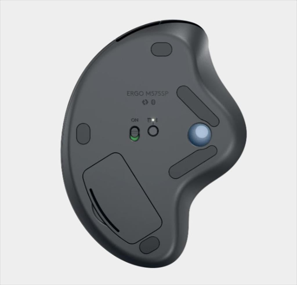 MOUSE WIRELESS LOGITECH ERGO M575S TRACKBALL Graphite Bolt+Blue ball, w/bluetooth 910-007029