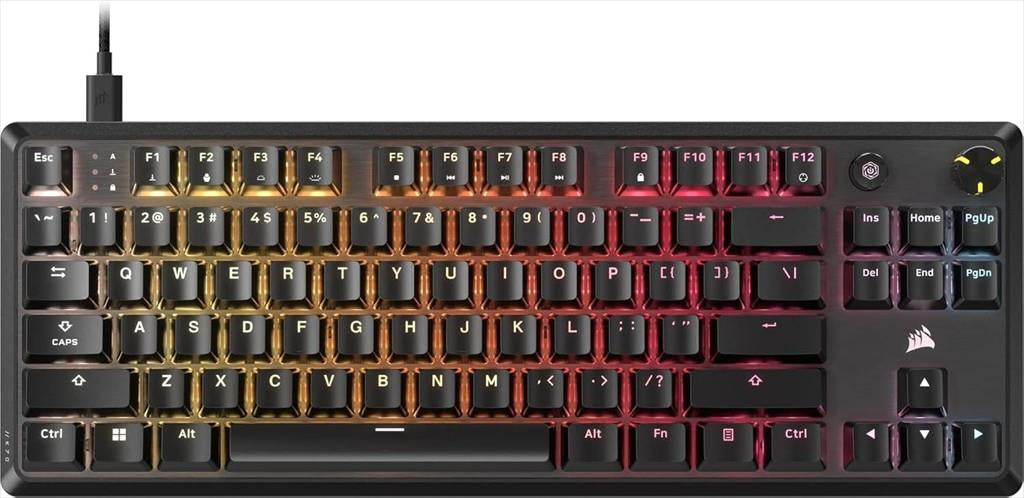 KEYBOARD MECHANICAL CORSAIR K70 RGB MK.2 Core TKL, MLX RED SWITCH v2, Black,CH-911911E-NA