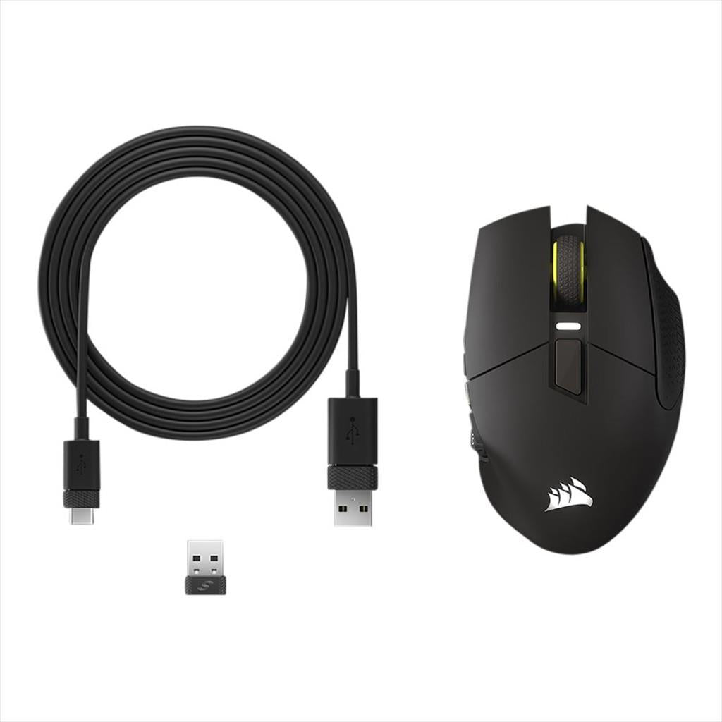 MOUSE WIRELESS CORSAIR Scimitar Elite SE RGB Gaming MOBA/MMO (16 buttons), 2.4Ghz & BT, Black, CH-9314014-WW