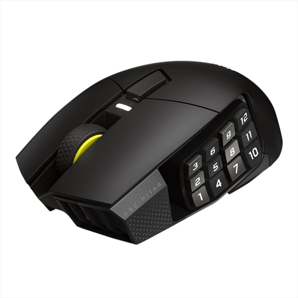 MOUSE WIRELESS CORSAIR Scimitar Elite SE RGB Gaming MOBA/MMO (16 buttons), 2.4Ghz & BT, Black, CH-9314014-WW