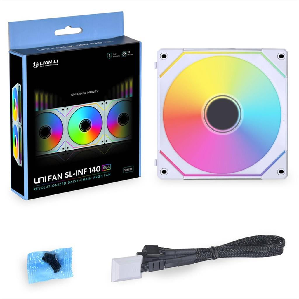 COOLERS CASE FAN 140mm LIAN LI UNI SL-INFINITY ARGB PWM 1600 RPM PWM, WHITE, 14SLIN1W1W