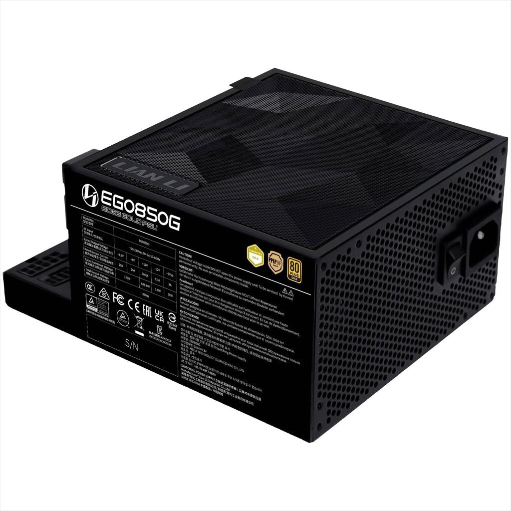 PSU 850W LIAN LI EDGE GOLD EG0850 80+ GOLD PCIe 5.1 (L-Shape, w/x4 USB 2.0 & 6 PWM headers), FULL MODULAR Black, EG0850G