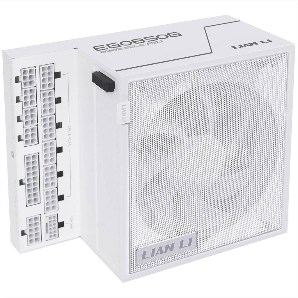 PSU 850W LIAN LI EDGE GOLD EG0850 80+ GOLD PCIe 5.1 (L-Shape, w/x4 USB 2.0 & 6 PWM headers), FULL MODULAR White, EG0850G