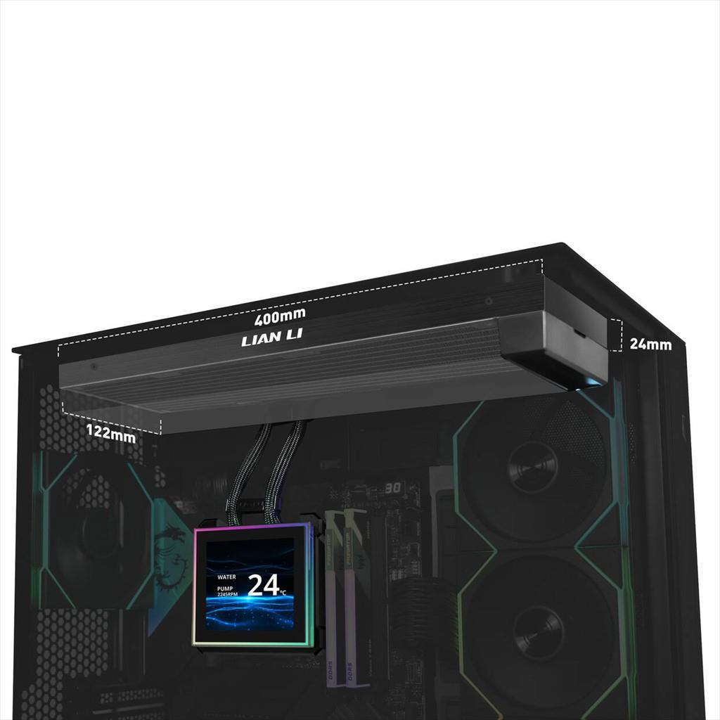 COOLERS CPU AIO LIAN LI HydroShift II LCD-S 360N FANLESS, LCD Display 3.4" IPS, BLACK, GHS2LCDS36NB