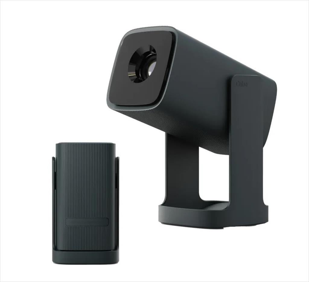PROJECTOR WANBO CUBE 1  w/GIMBAL Android TV 11, 350Ansi, 200:1 720p,  HDMI, USB 2.0, AUX, WIFI,BT w/speakers, Dark Green