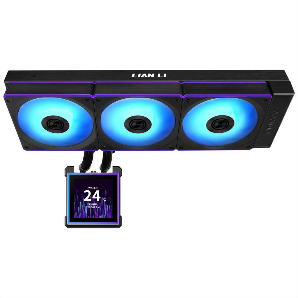 COOLERS CPU AIO LIAN LI HydroShift II LCD-S 360CL, 3x120mm FAN RGB, LCD Display 3.4" IPS, BLACK, GHS2LCDS36CB