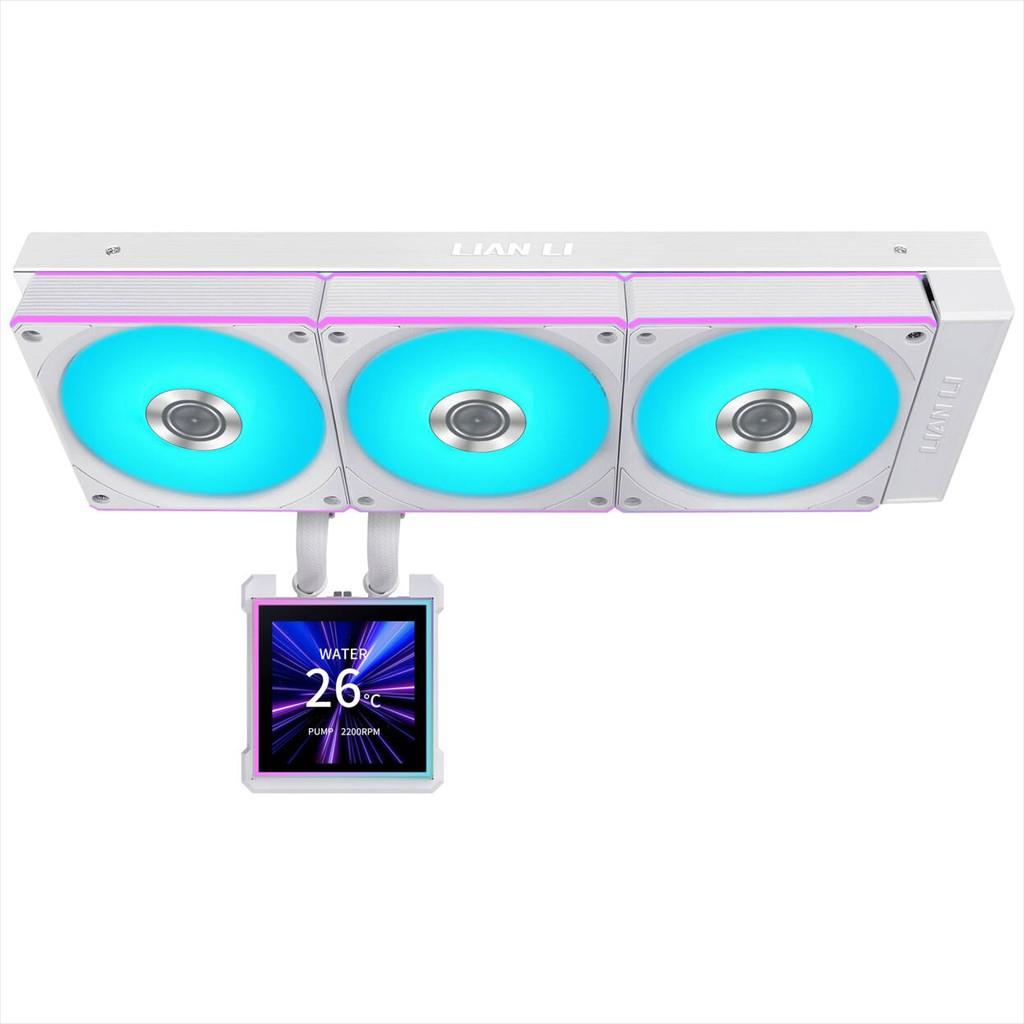 COOLERS CPU AIO LIAN LI HydroShift II LCD-S 360CL, 3x120mm FAN RGB, LCD Display 3.4" IPS, WHITE, GHS2LCDS36CW
