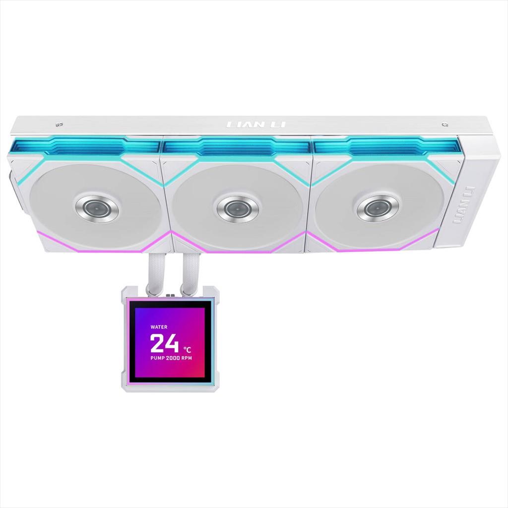 COOLERS CPU AIO LIAN LI HydroShift II LCD-S 360TL, 3x120mm FAN RGB, LCD Display 3.4" IPS, WHITE, GHS2LCDS36TW