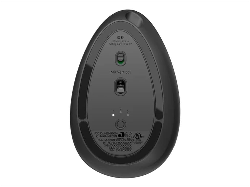 MOUSE WIRELESS MX VERTICAL ERGONOMIC OPTICAL w/ Bluetooth Unify 910-005448