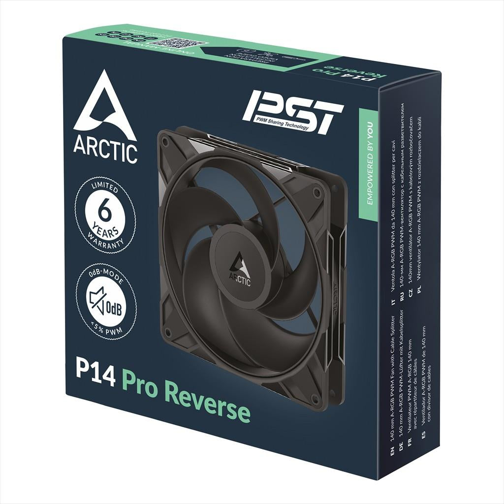 COOLERS CASE FAN 140mm ARCTIC P14 PRO REVERSE PWM  400-2650 RPM, BLACK, ACFAN00329A