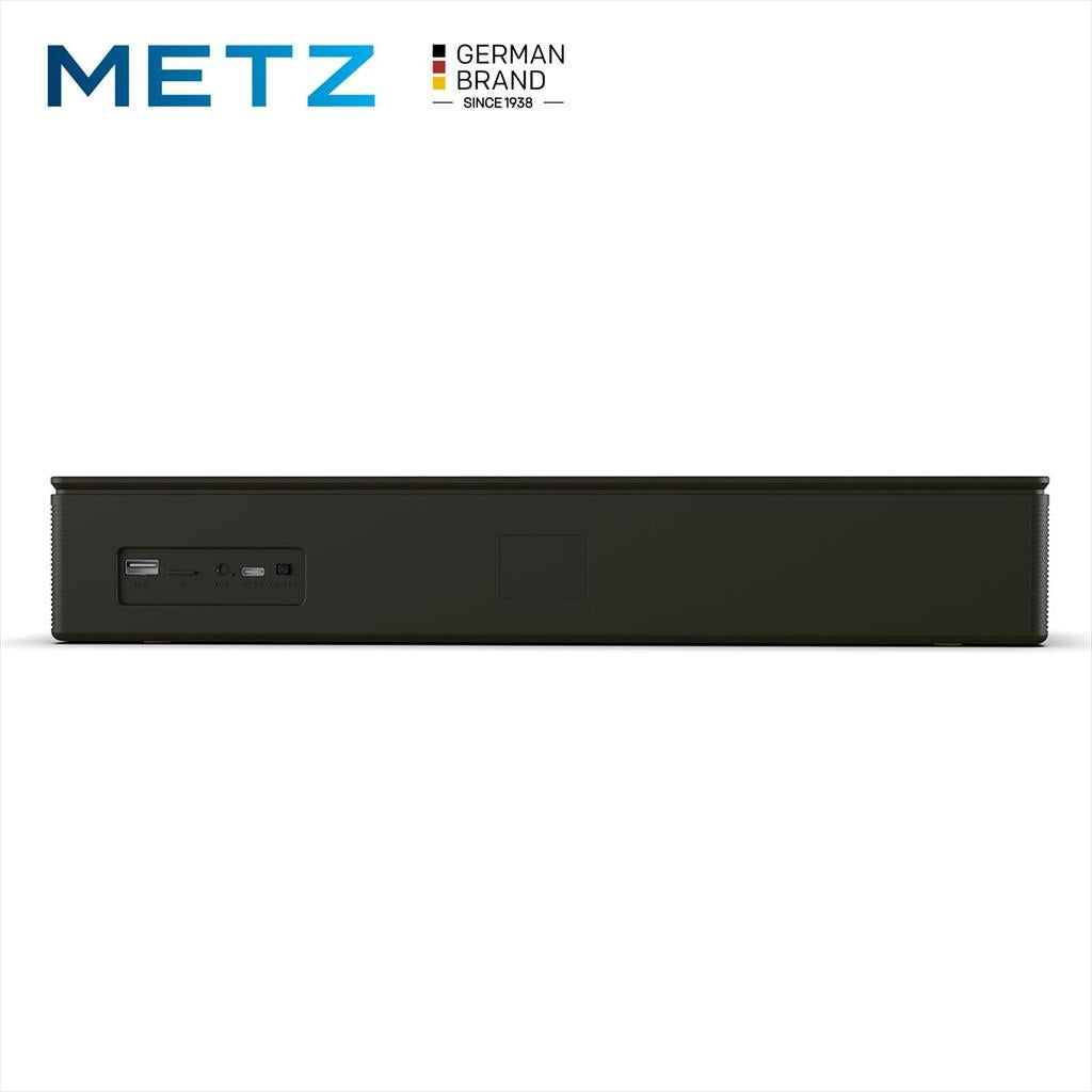 SPEAKERS 2.0 SOUNDBAR METZ Bluetooth, Type-C, 3.5mm, SD/microSD slot, FM Radio, (10W), up to 4h battery, Black, MEBS60
