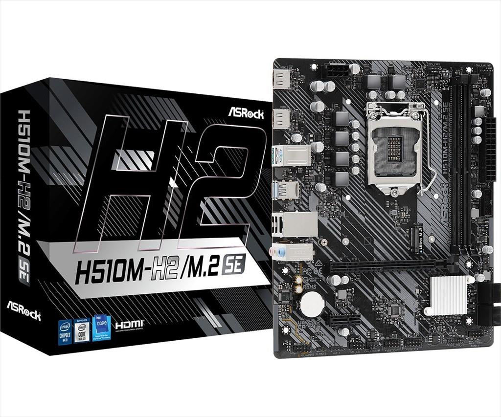 MB 1200 H510M H2/M.2 SE  ASROCK, 2xDDR4 3200MHz, VGA,HDMI, PCIex16, PCIex1, 4xSATAIII, 1xM.2, 4xUSB 3.2 Gen1, 2xUSB 2.0, 7.1 Channels, H510M-H2/M.2 SE