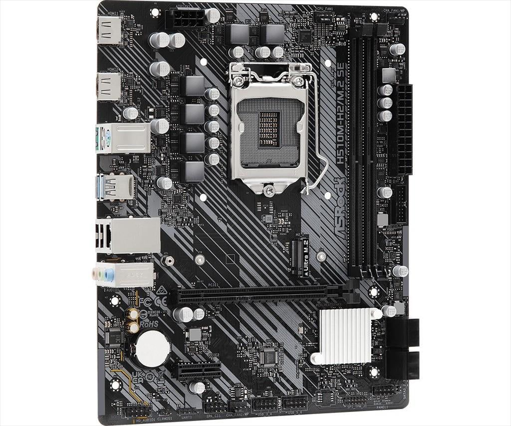 MB 1200 H510M H2/M.2 SE  ASROCK, 2xDDR4 3200MHz, VGA,HDMI, PCIex16, PCIex1, 4xSATAIII, 1xM.2, 4xUSB 3.2 Gen1, 2xUSB 2.0, 7.1 Channels, H510M-H2/M.2 SE