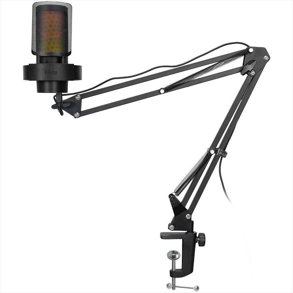 MICROPHONE FIFINE A8T RGB, w/ARM, USB Type-C, 2.0m cable, Black, A8T
