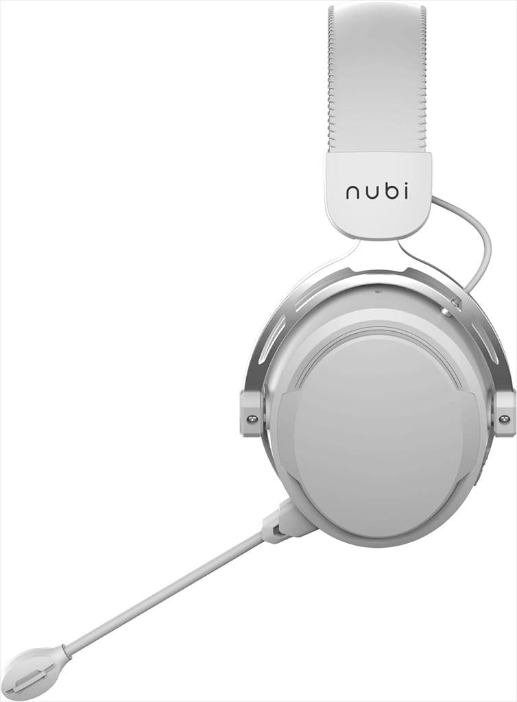 HEADPHONES WIRELESS Nubi NH1 Pro w/microphone, 2.4Ghz/BLUETOOTH/USB-C, White, NH1-PRO-WL-WH