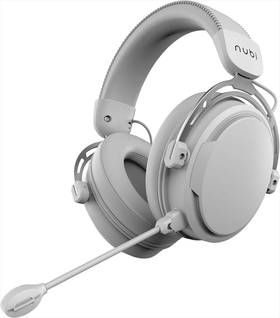 HEADPHONES WIRELESS Nubi NH1 Pro w/microphone, 2.4Ghz/BLUETOOTH/USB-C, White, NH1-PRO-WL-WH