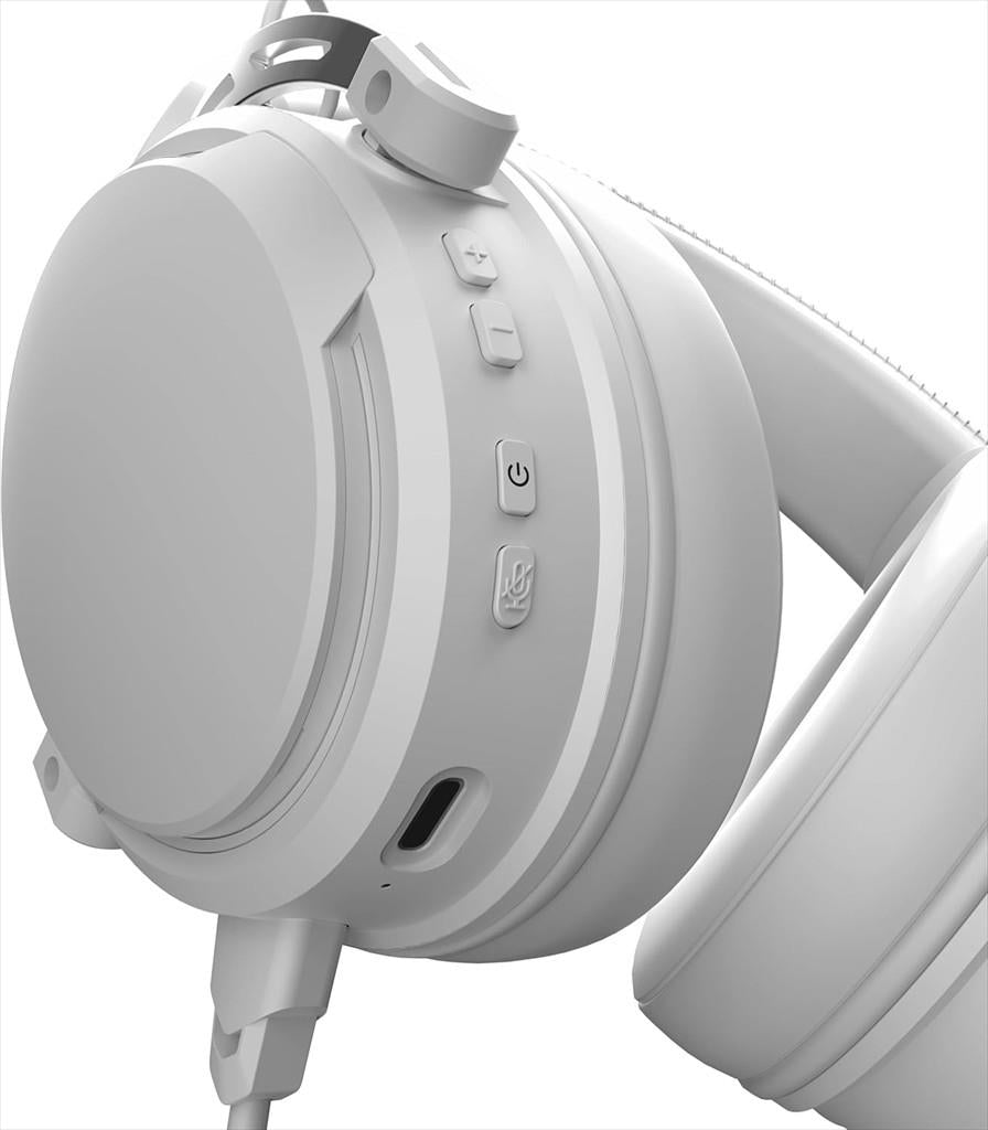 HEADPHONES WIRELESS Nubi NH1 Pro w/microphone, 2.4Ghz/BLUETOOTH/USB-C, White, NH1-PRO-WL-WH