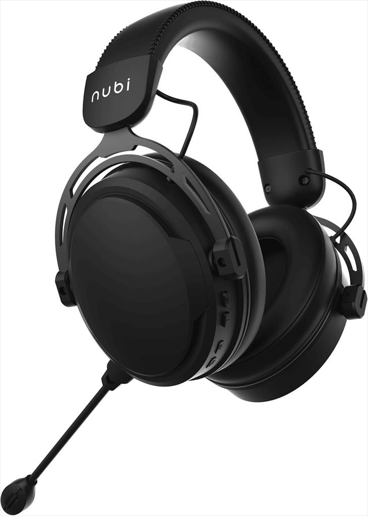 HEADPHONES WIRELESS Nubi NH1 Pro w/microphone, 2.4Ghz/BLUETOOTH/USB-C, Black, NH1-PRO-WL-BL