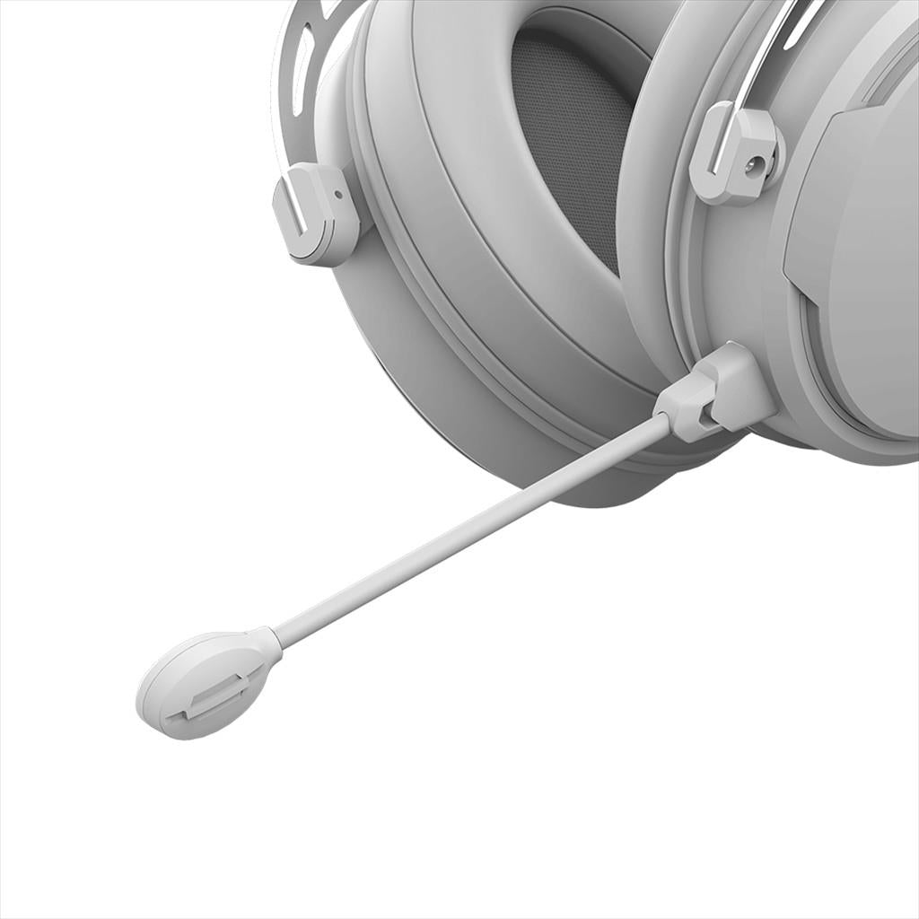 HEADPHONES NUBI NH1 w/microphone, USB-A, White, NH1-WH