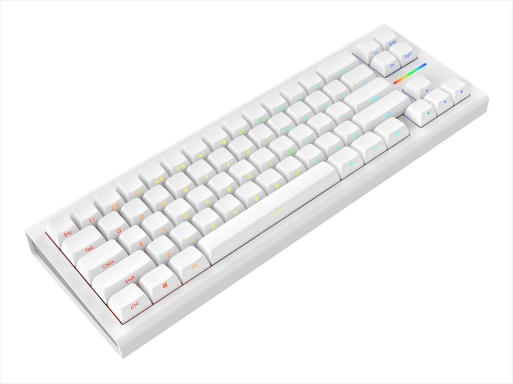 KEYBOARD MECHANICAL NUBI NK68HE, 65%, RGB, G3MS Magnetite Ice, USB-C, White, NK68-HE-WH-ANSI