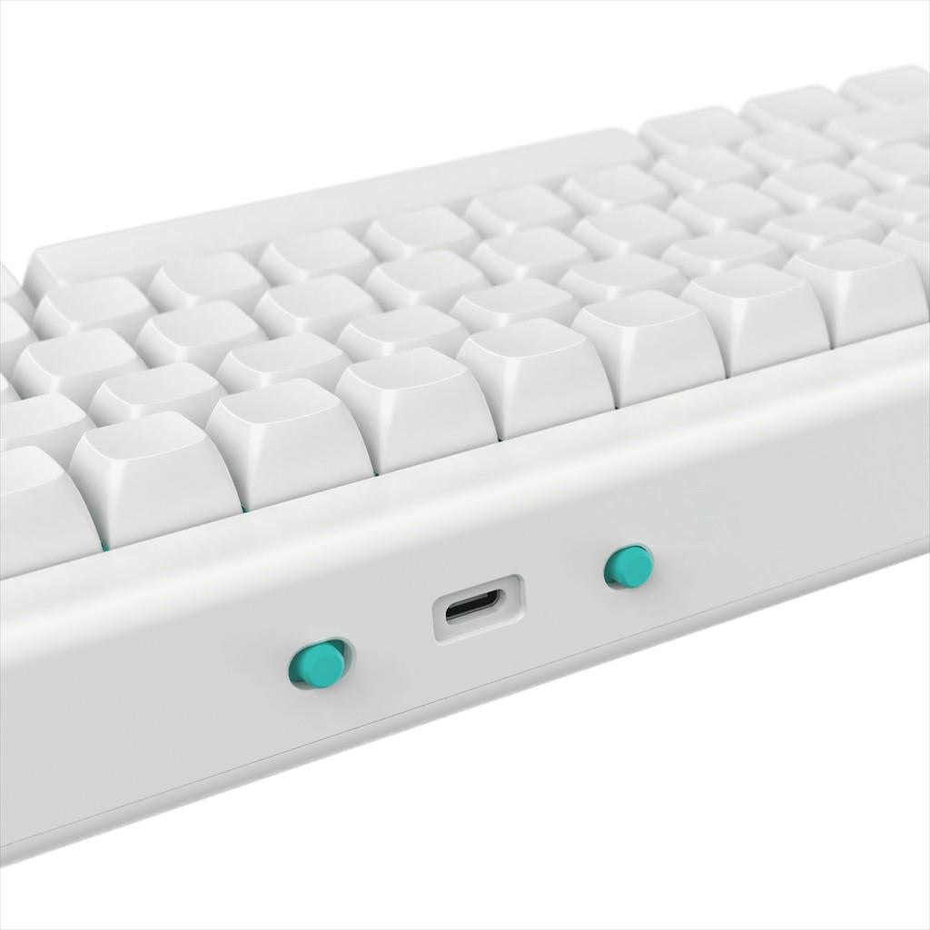 KEYBOARD MECHANICAL NUBI NK68HE, 65%, RGB, G3MS Magnetite Ice, USB-C, White, NK68-HE-WH-ANSI