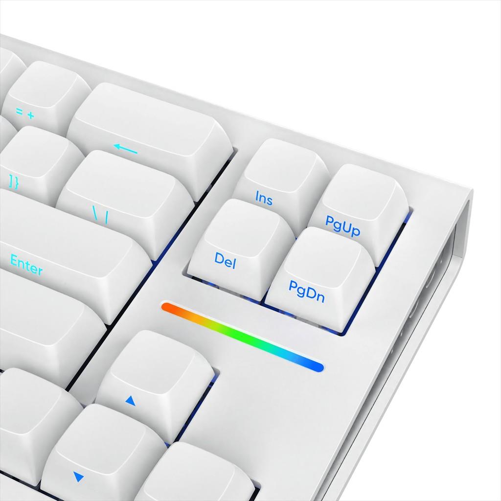 KEYBOARD MECHANICAL NUBI NK68HE, 65%, RGB, G3MS Magnetite Ice, USB-C, White, NK68-HE-WH-ANSI