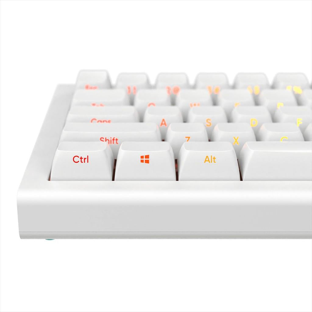 KEYBOARD MECHANICAL NUBI NK68HE, 65%, RGB, G3MS Magnetite Ice, USB-C, White, NK68-HE-WH-ANSI