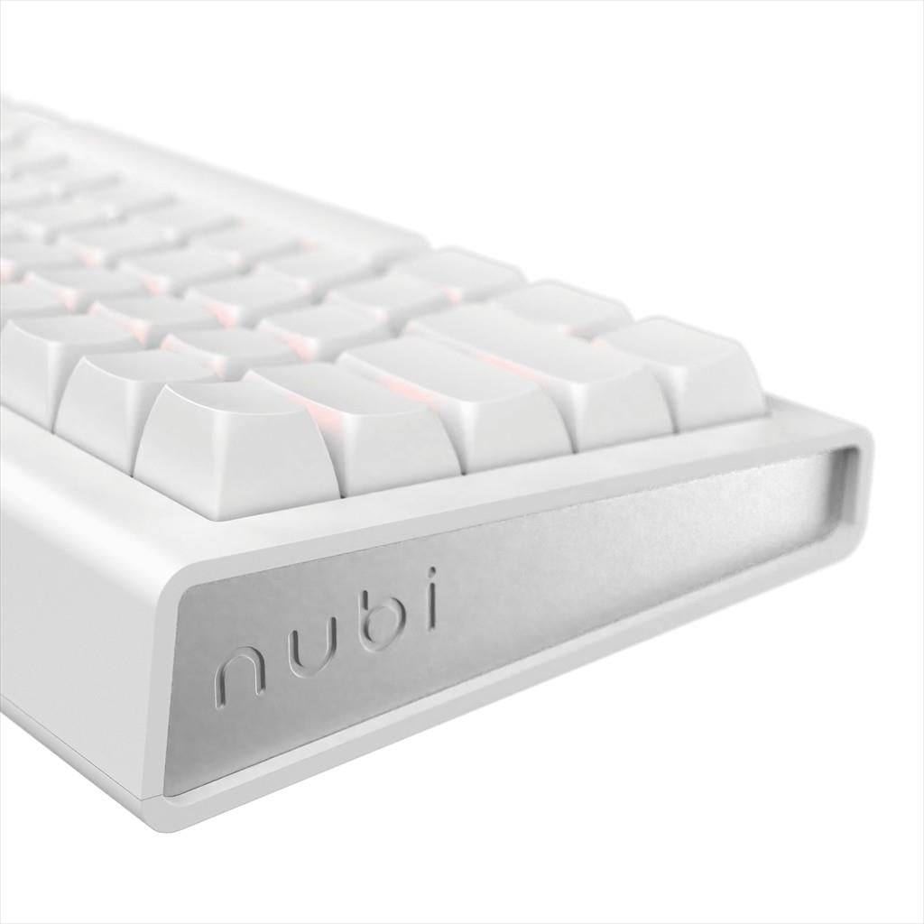 KEYBOARD MECHANICAL NUBI NK68HE, 65%, RGB, G3MS Magnetite Ice, USB-C, White, NK68-HE-WH-ANSI
