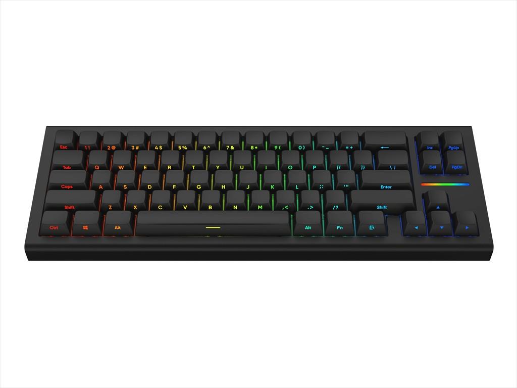 KEYBOARD MECHANICAL NUBI NK68HE, 65%, RGB, G3MS Magnetite Ice, USB-C, Black, NK68-HE-BL-ANSI